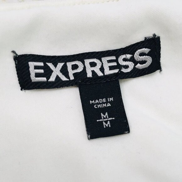 Express Sequin Mini Skirt Sz M Pull On Embroidered Stretch Fairy Glitter - Picture 12 of 13